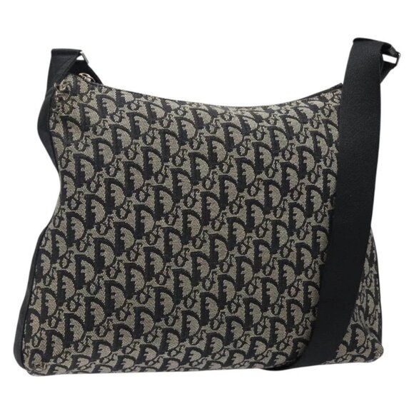 Christian Dior Trotter Canvas Shoulder Bag Black Silver Auth ep10805 - Picture 2 of 16